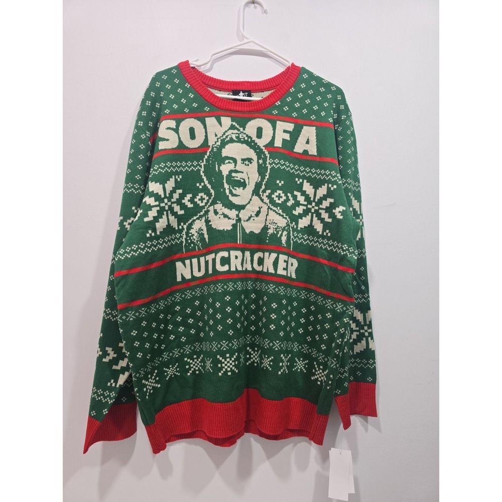 Elf Movie Buddy Mens XXL The Elf Ugly Christmas Sweater Son Of A Nutcracker Knit